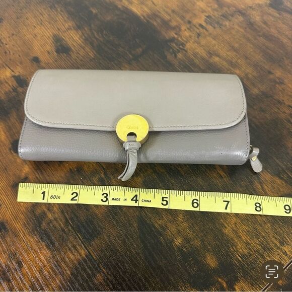 Chloe Indy Long Wallet With Flap Gray Leather‎ - Picture 3 of 16